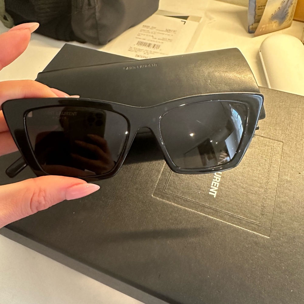 Cat-Eye Acetate Sunglasses, SAINT LAURENT - Picture 3 of 5